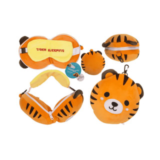 Детска перница за патување + маска за очи Tiger 