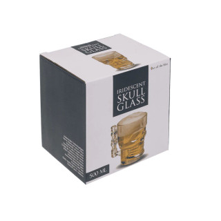Стаклена чаша Skull, 500ml 