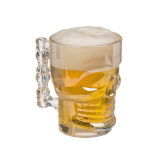 Стаклена чаша Skull, 500ml 