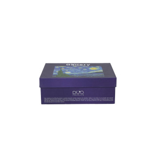 Сет од 2 шолји за еспресо со тацни, Van Gogh - Starry Night, 110ml 