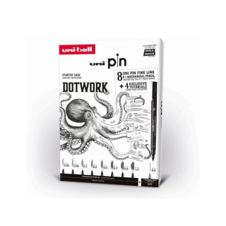 Сет фајнлајнери, Uni Pin - Dotwork, 1/8 
