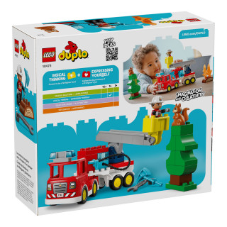 LEGO коцки, Duplo, Fire Truck with Hose and Firefighter 