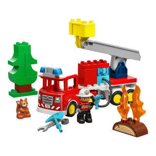 LEGO коцки, Duplo, Fire Truck with Hose and Firefighter 