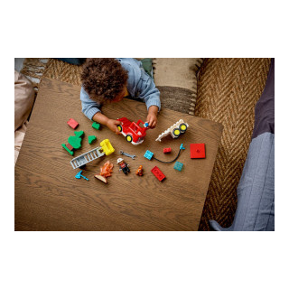 LEGO коцки, Duplo, Fire Truck with Hose and Firefighter 