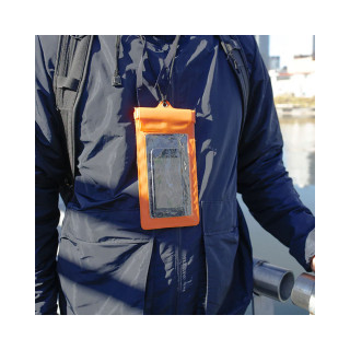 Водоотпорна футрола за телефон - портокалова 