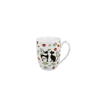Шолја во украсна хартиена торбичка Ethno Cats, 350 ml 