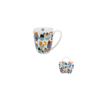 Шолја во украсна хартиена торбичка Cats World: Teacup Cats, 350 ml 