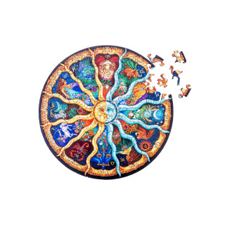 Дрвена сложувалка Astrology Moon, Ø21 cm, 119 парчиња 