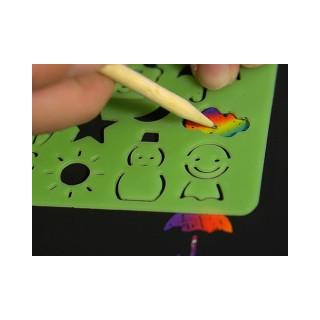Креативен сет за цртање со гребење, Marvin's Magic Art: Super Bright Scratch Art 