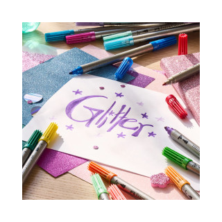 Двострани светкави фломастери, Faber Castell - Glitter, 1/10 