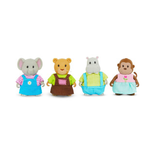Сет фигури, Lil Woodzeez - Friends Club Jungle Set 