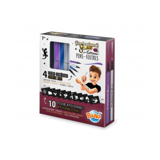 Сет за цртање на детски тетоважи 'Professional Studio Tattoo Pens - Silver' 
