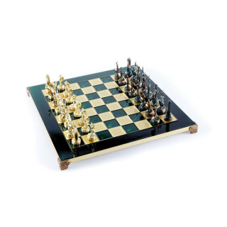 Сет за шах, Handcrafted Greek Mythology, голем, зелен со зелени/златни фигури 