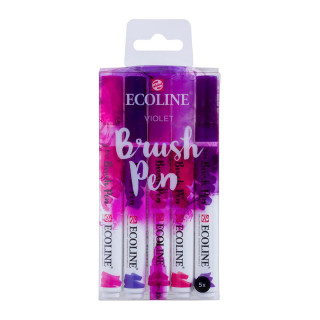 Сет од 5 брашпенс, TALENS, Ecoline Brush Pen set, violet