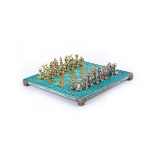Сет за шах, Spartan Warrior Chess Set, мал, тиркизен