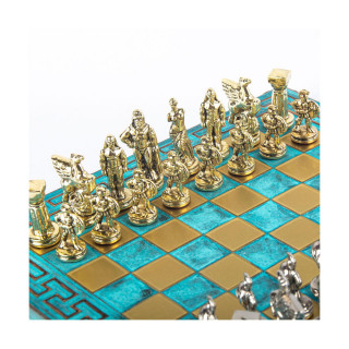 Сет за шах, Spartan Warrior Chess Set, мал, тиркизен