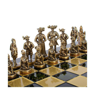 Сет за шах, Medieval Knights Chess Set, голем, зелен 