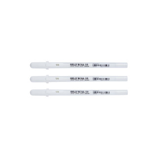 Сет од 3 гел-ролери, Sakura, Gelly Roll Basic, Bright White - medium, 08 