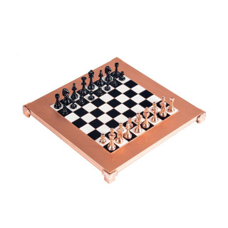 Сет за шах, Classic Metal Staunton Chess Set, мал, црн/бакарен