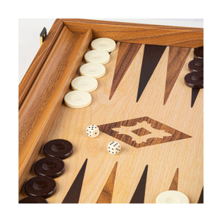 Сет за табла со лежиште за пулови, Oak-Walnut Replica Backgammon, мал