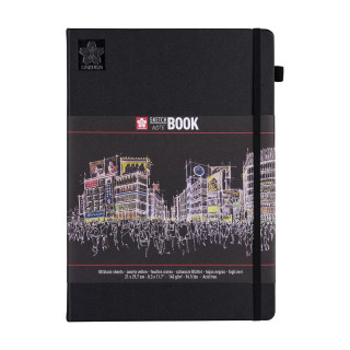 Скицник, Sakura, Sketch Book, 140g црнa хартија