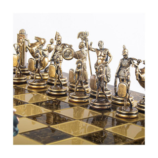 Сет за шах, Greek Mythology Chess Set, екстра голем, кафеав 