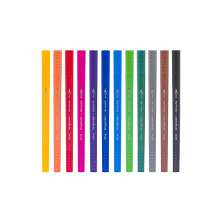 Сет фајнлајнери/брашпенс - двостран, Bruynzeel, Fineliner/brush pen set, 12 бои