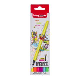 Сет фајнлајнери, Bruynzeel, Fineliner set basic, 6 бои