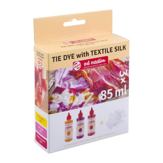 Сет текстилни бои, Talens Art Creation, Tie-dye set - Pink, 3 x 85 мл