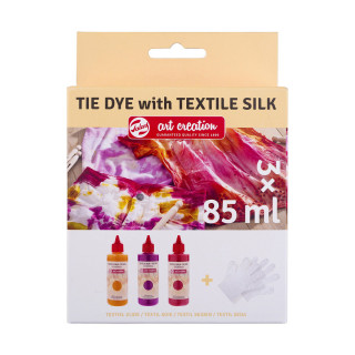Сет текстилни бои, Talens Art Creation, Tie-dye set - Pink, 3 x 85 мл