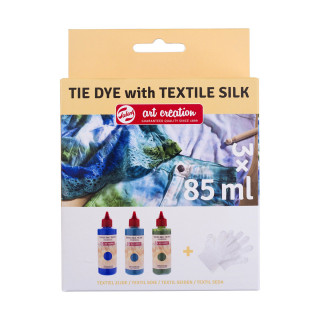 Сет текстилни бои, Talens Art Creation, Tie-dye set - Blue, 3 x 85 мл