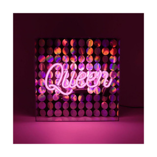 Неонски знак во кутија, 'Queen'