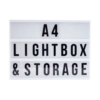 Светлечка табла со букви - LED, A4 Black Lightbox