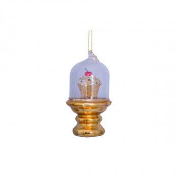 Лампион, Gold Cupcake in Dome, 11cm 