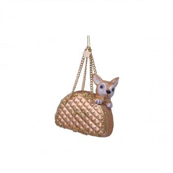 Лампион, Dog in a Gold Bag, 10cm 