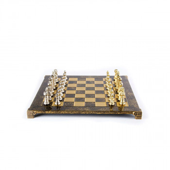 Сет за шах, Classic Metal Staunton with Gold&Silver Chessmen/Bronze Chessboard 