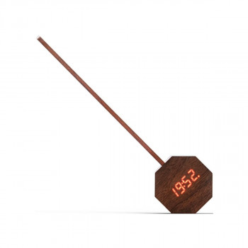 Часовник/Ламба, Octagon One Plus Portable Alarm Clock Desk Light, дрво - орев 
