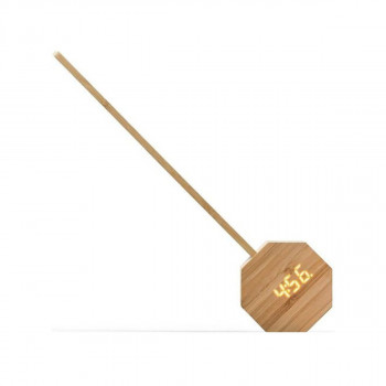 Часовник/Ламба, Octagon One Plus Portable Alarm Clock Desk Light, дрво - бамбус 