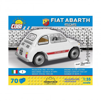 Коцки за градба, Youngtimer Collection, Fiat Abarth 595, 70 парчиња 
