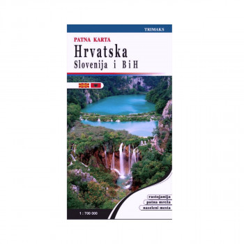 Хрватска, Словенија и Босна и Херцеговина - патна карта 