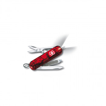 Џебно ноже, Victorinox, Signature Lite, 58 мм, транспарентно црвено 