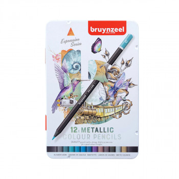 Сет дрвени боици, Bruynzeel - Expression Series: Metallic, 12 бои 