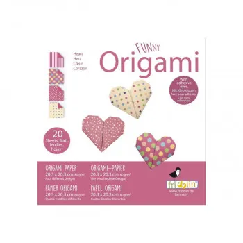 Забавни оригами - Срца, 20 x 20 цм 