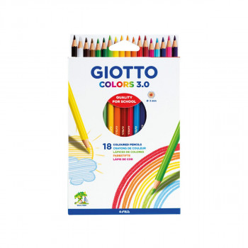 Дрвени боици, Giotto, Colors 3.0, 18 бои 