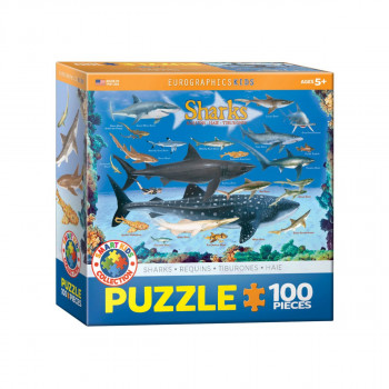 Сложувалка, Smart Kids Collection, Sharks, 100 парчиња 