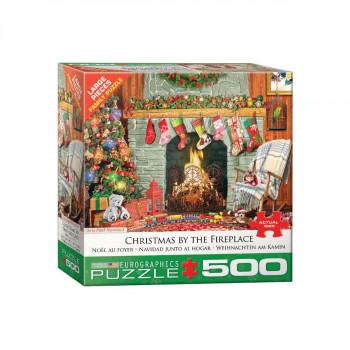 Сложувалка, Christmas by the Fireplace, 500 големи парчиња 