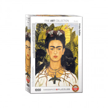 Сложувалка, Frida Kahlo - Self Portrait with Thorn Necklace and Hummingbrid, 1000 парчиња 