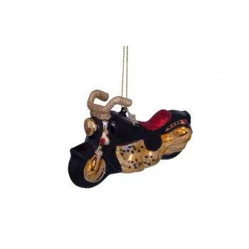 Лампион, Black/Gold Motorcycle, 9 cm 