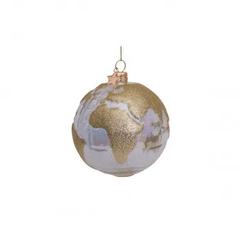 Лампион, Globe with Gold Glitter, 10 cm 