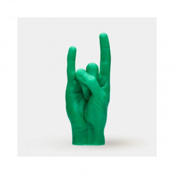 Свеќа, Hand Gesture Candles, You Rock, зелена 